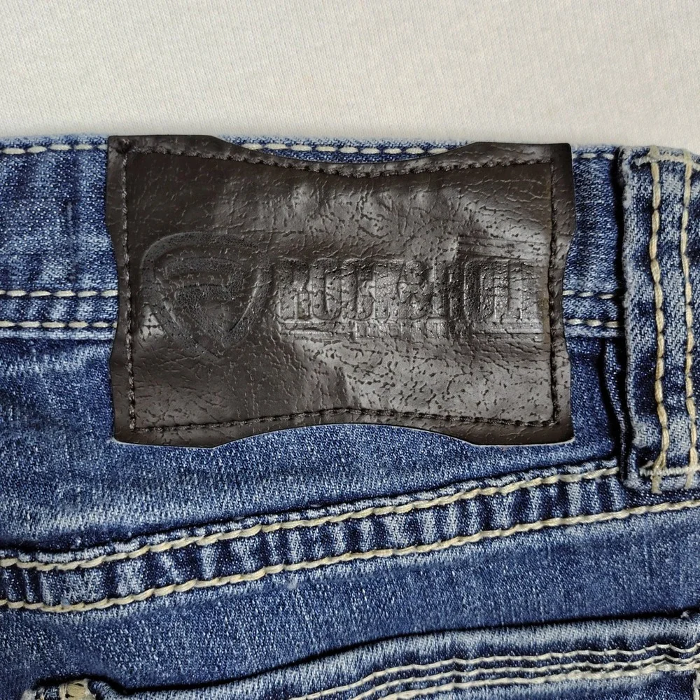 Rock and Roll Denim Revolver Straight Slim Leg Blue Jeans 29x30 Mens